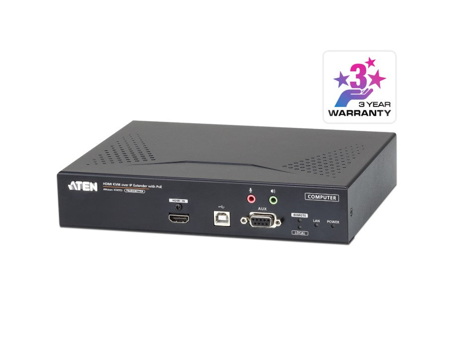 Aten 4K HDMI Single Display KVM over IP Transmitter with Power over Ethernet, power adapter not included Aten 4K HDMI Single Display KVM over IP Transmitter with Power over Ethernet, power adapter not included